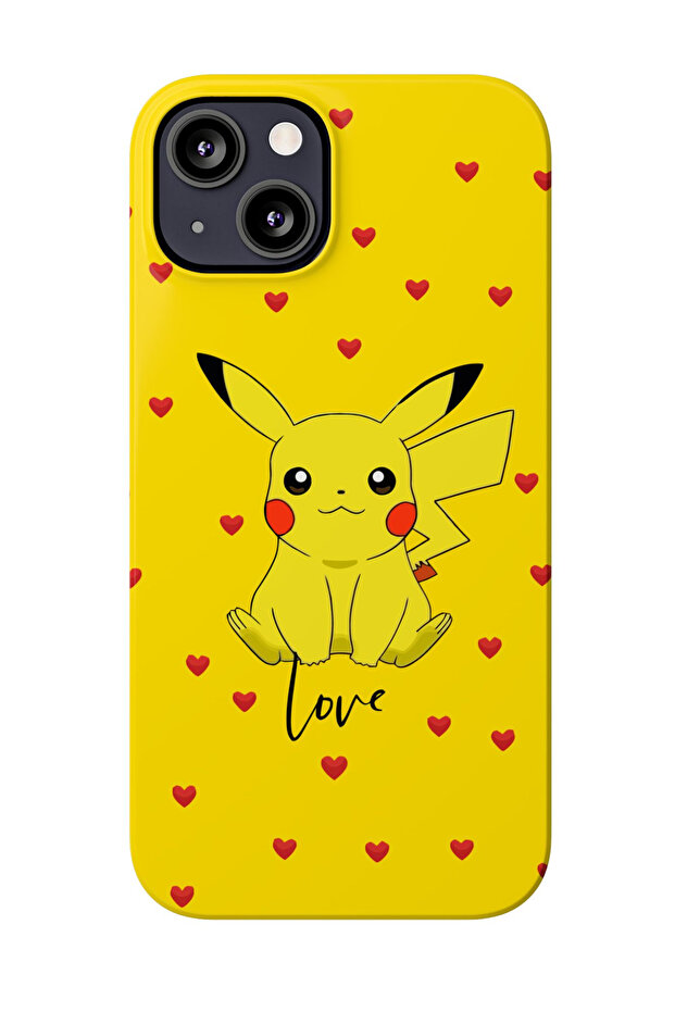 iPhone 14 Plus Compatible Pikachu Pattern Premium Shockproof Phone Case - 1