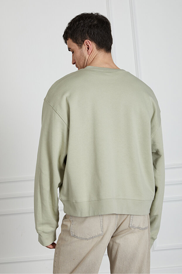 Yıkamalı Basic Sweatshirt - 4