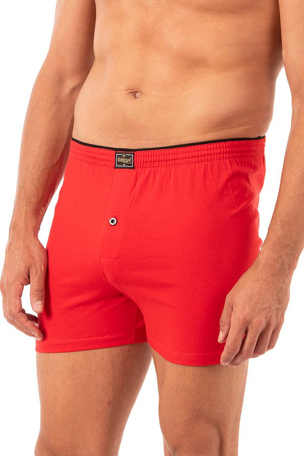 Özkan 0041 Erkek %100 Pamuklu Şardonlu Klasik Rahat Kesim Havlu Bel Süprem Penye Boxer - 3