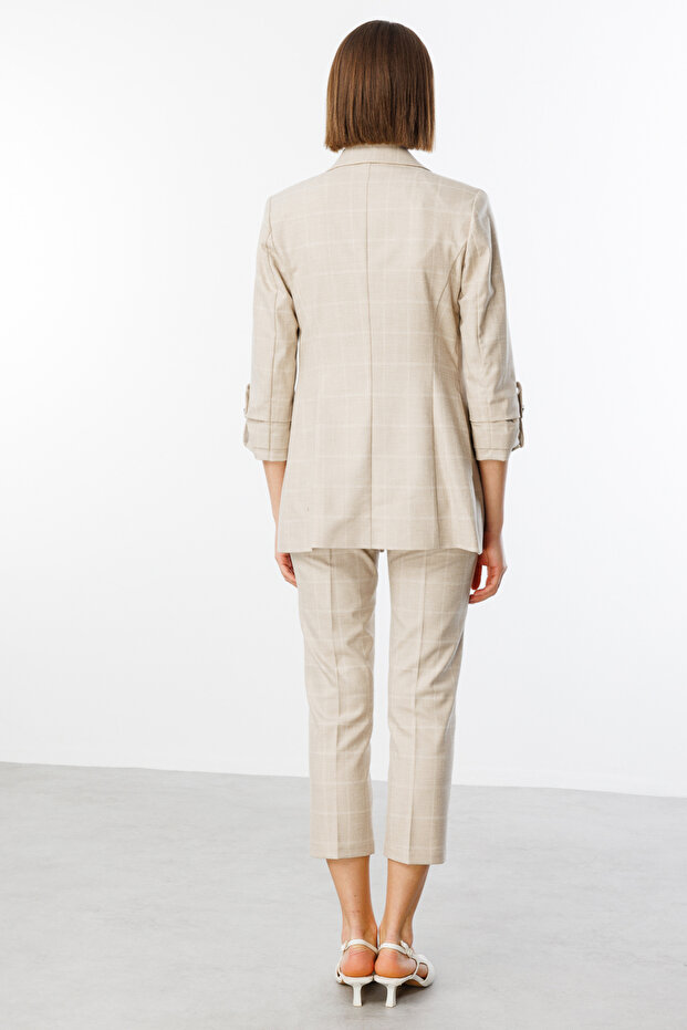 Ekoseli Torba Cepli Ceket - 5