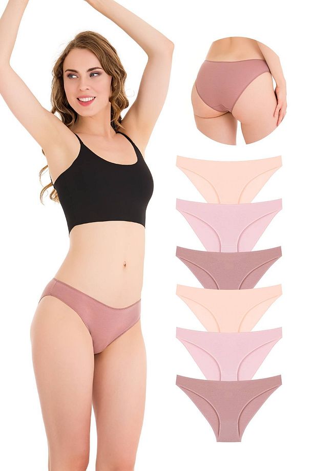 10010 Slip 6'lı Bikini Külot Paketi - 1