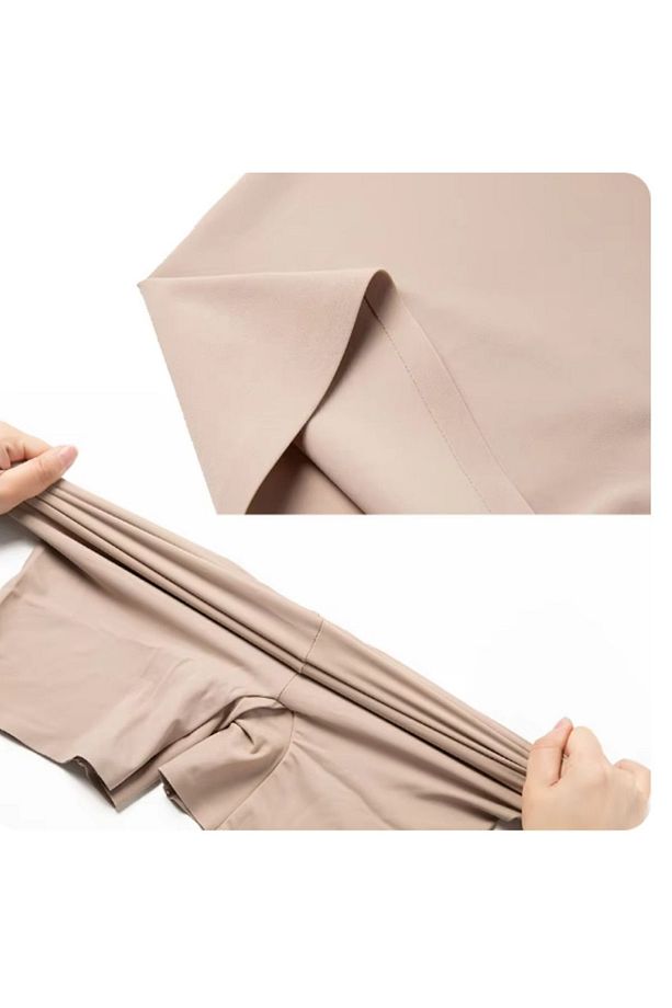 Dikişsiz Görünmez Yüksek Bel Shapewear Şort Vücut Şekillendirici Şort Elbiseler Altına - 6