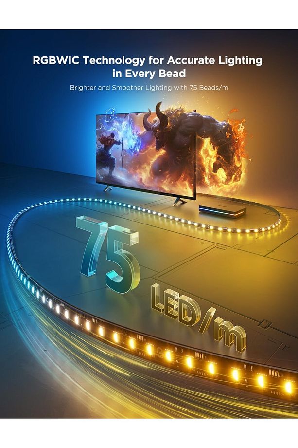 HDMI 2.1 Sync Box AI Kit 2, 8K@60Hz, 4K@144Hz, VRR, RGBIC LED, TV Arka Plan Aydınlatması - 4