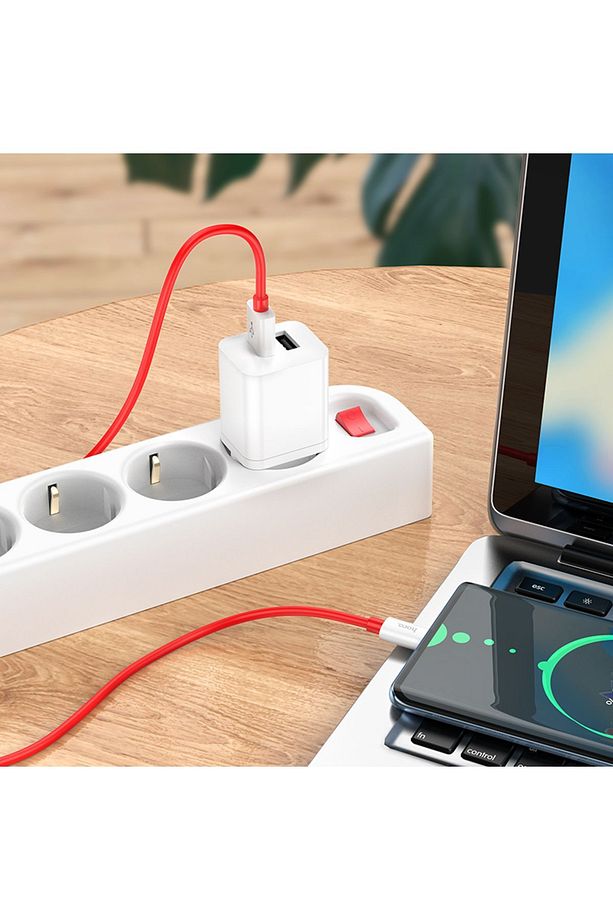 X87 3a Type-c To Usb Iphone Android Uyumlu Hızlı Şarj Veri Kablosu Kırmızı 1 Metre - 3