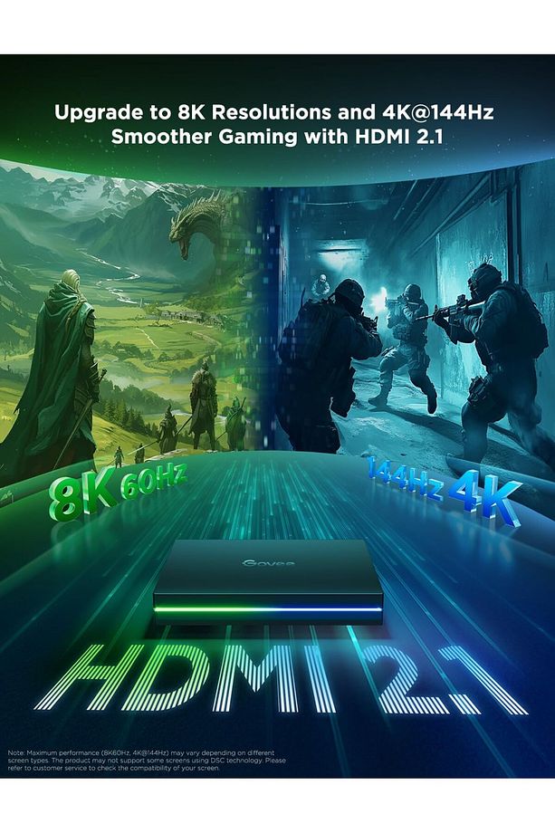 HDMI 2.1 Sync Box AI Kit 2, 8K@60Hz, 4K@144Hz, VRR, RGBIC LED, TV Arka Plan Aydınlatması - 2