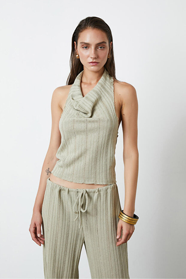 Sırt Dekolte Bohem Bluz - 3