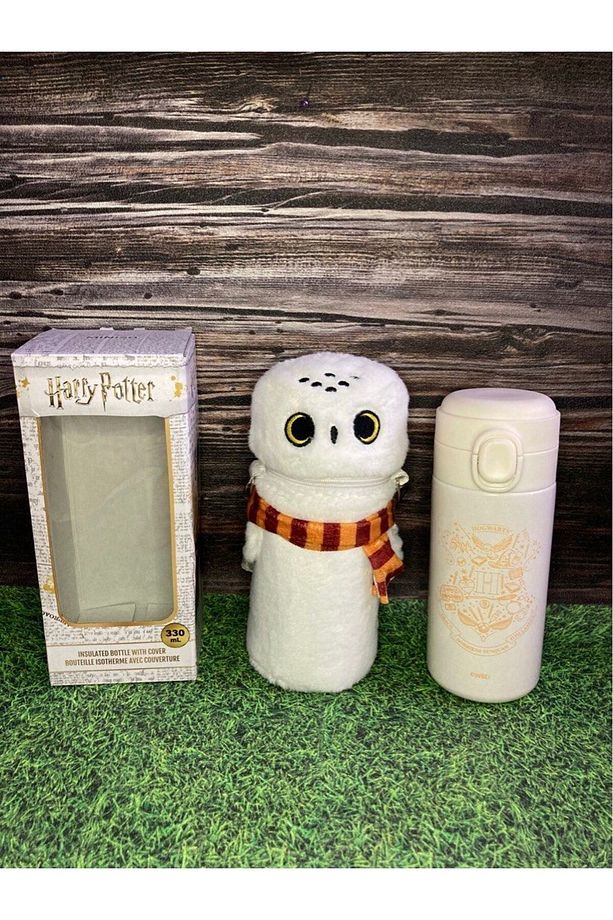 Harry Potter Lisanslı Kapaklı Peluş Hedwig Giydirmeli Termos (330ml) - - 4