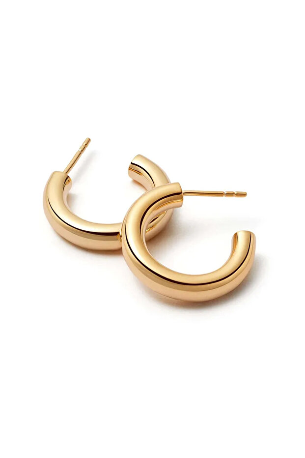 Women's Large Steel Hoop Earrings