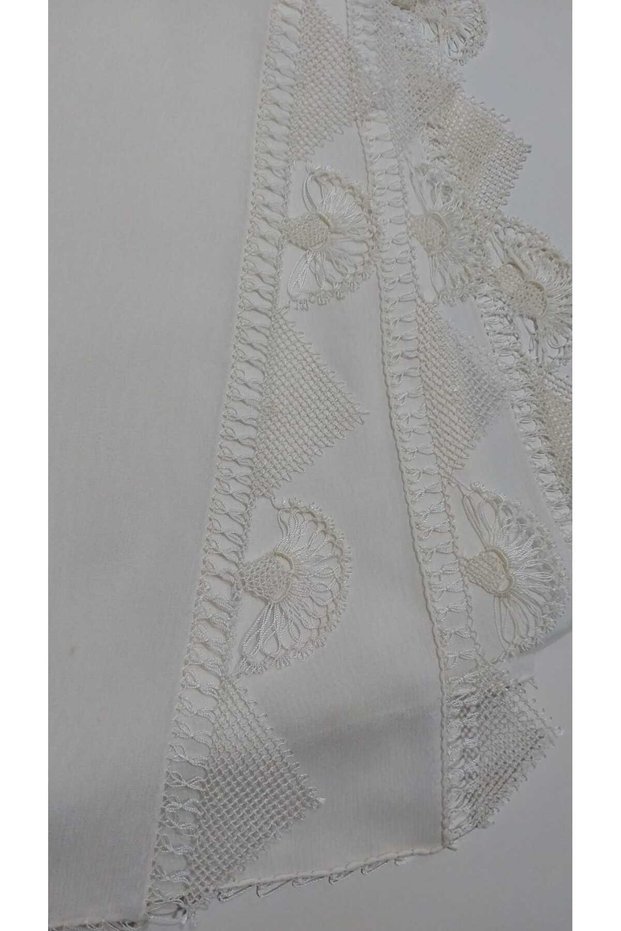 Handmade needle lace chiffon prayer cloth single edge writing/foulard/needle lace yemeni/dowry yemeni 140x80