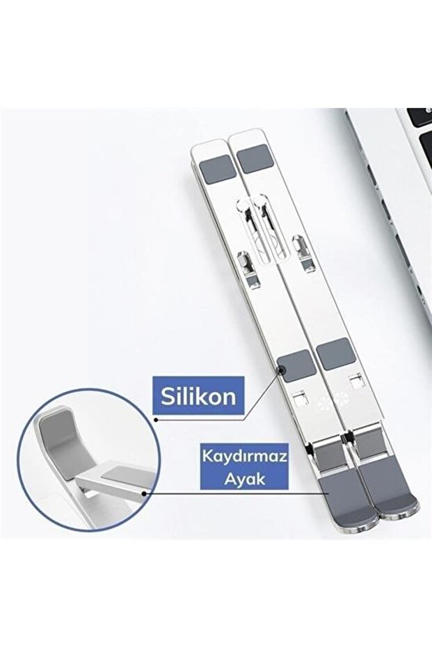 ® Adjustable Laptop Support Base Fully Foldable Portable Laptop Riser - 4
