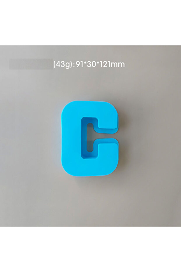 Resin and soap silicone mold medium letter C