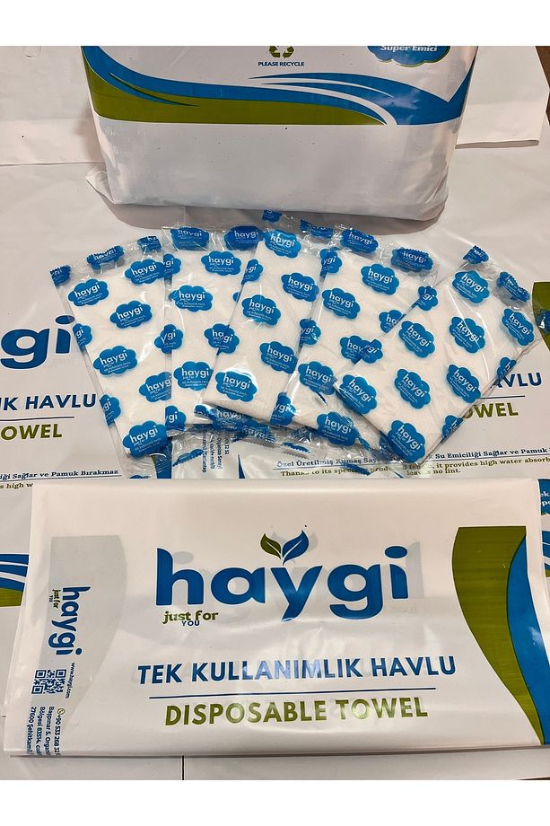 Tek Tek Paketli Tek Kullanımlık Berber Havlusu Kuaför Havlusu - 10 Adet 40x80 Cm - 3