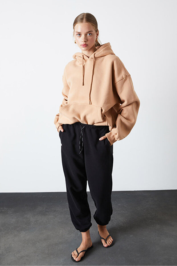 Baskılı Kapşonlu Sweatshirt - 2