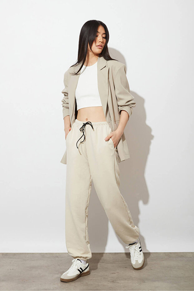 Lastikli Jogging Pantolon - 1