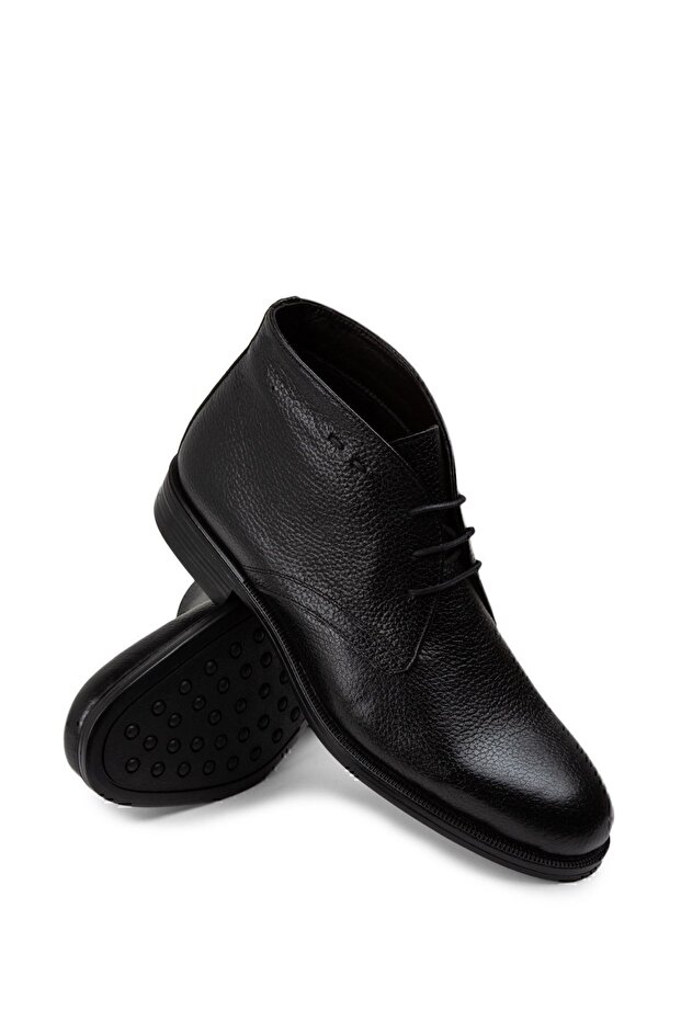 Hakiki Deri Siyah Erkek Bot - 3