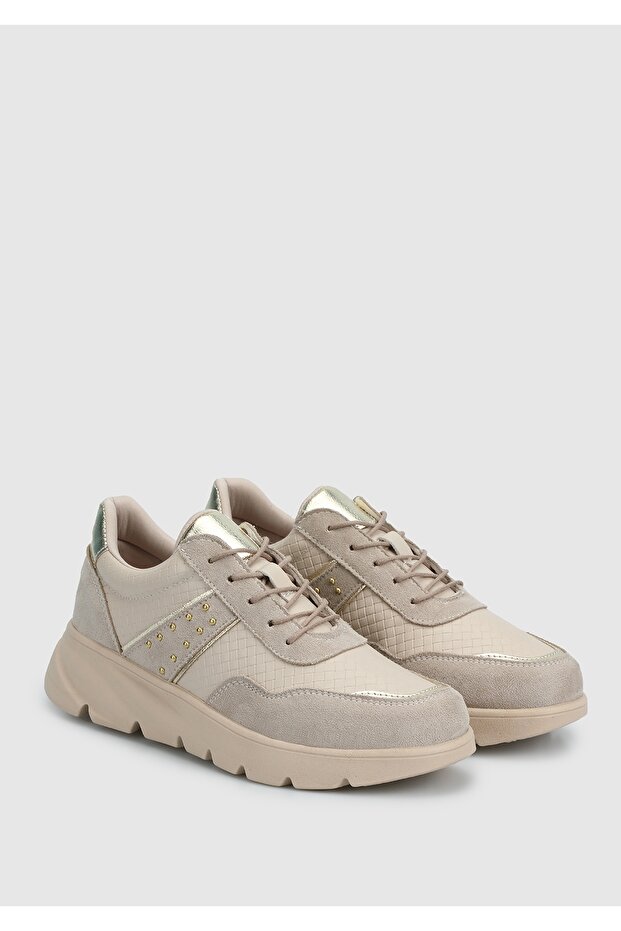 Bej Kadın Sneaker - 2