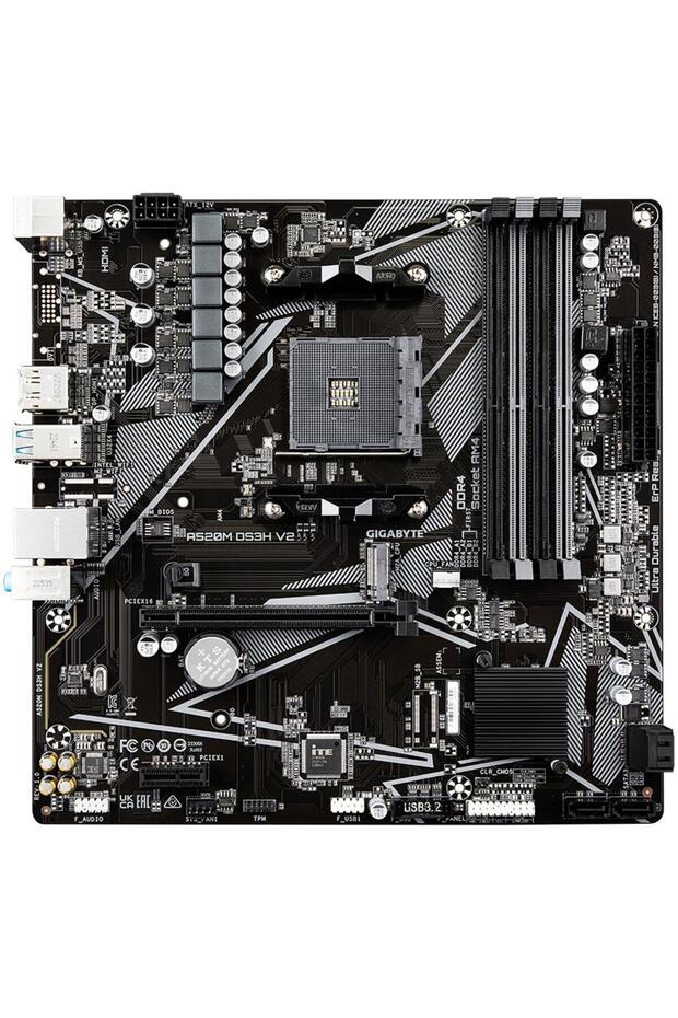GIGABYTE A520M DS3H V2 motherboard, Socket AM4 - 4