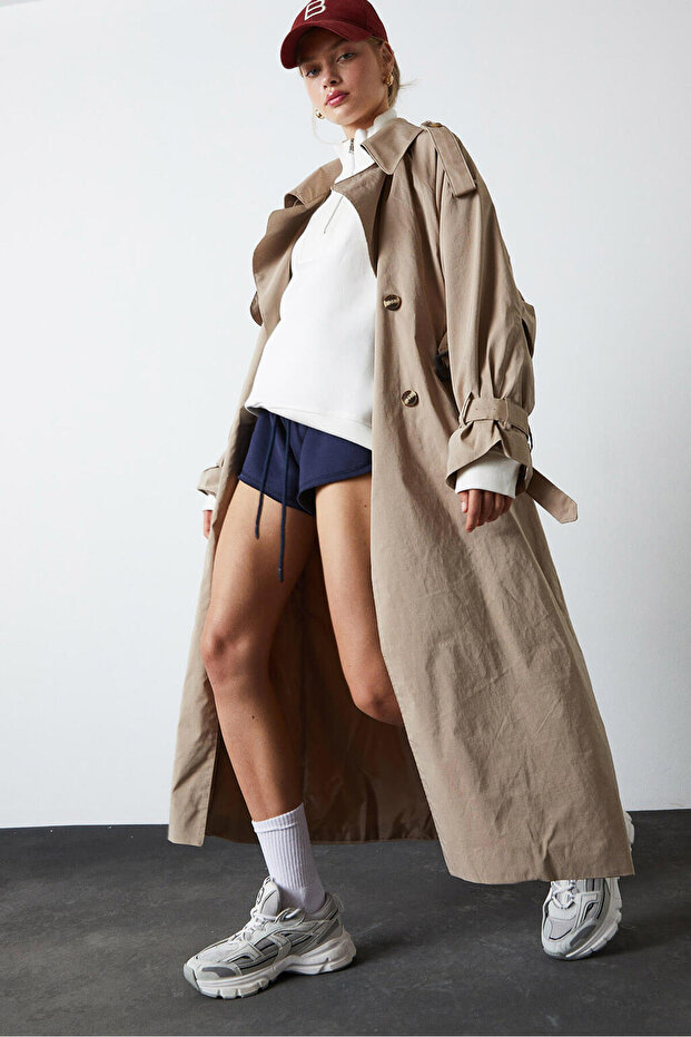 Pis Dikişli Mini Şort - 1