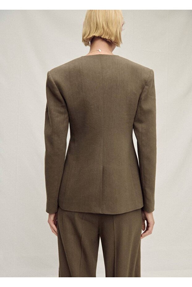 Nahtloser Leinenblazer - 4