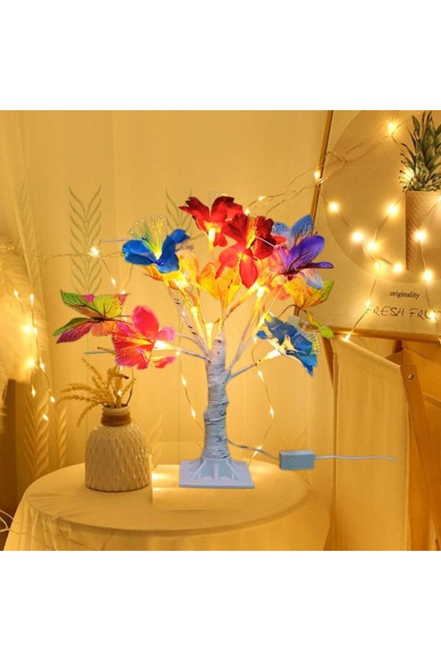 Led Lighted Flower Table Lamp, Colorful, 35X35