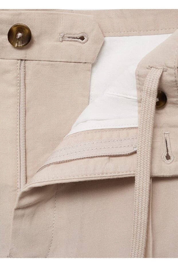 Regular fit keten pantolon - 8