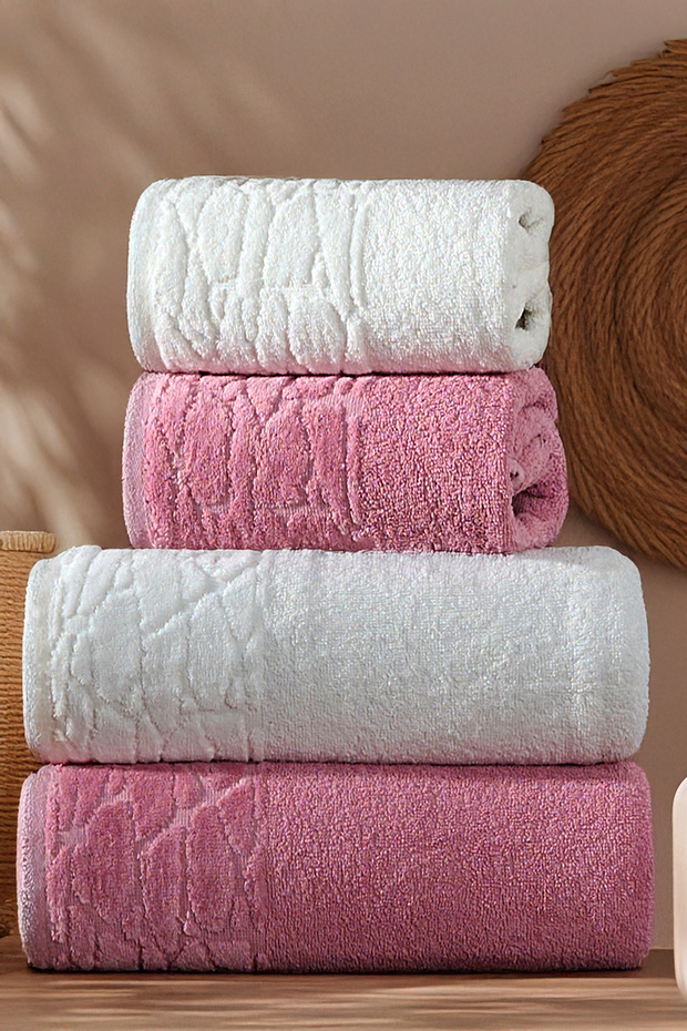 Belina 4-Piece Bath Towel Set Bath Set 100% Cotton
