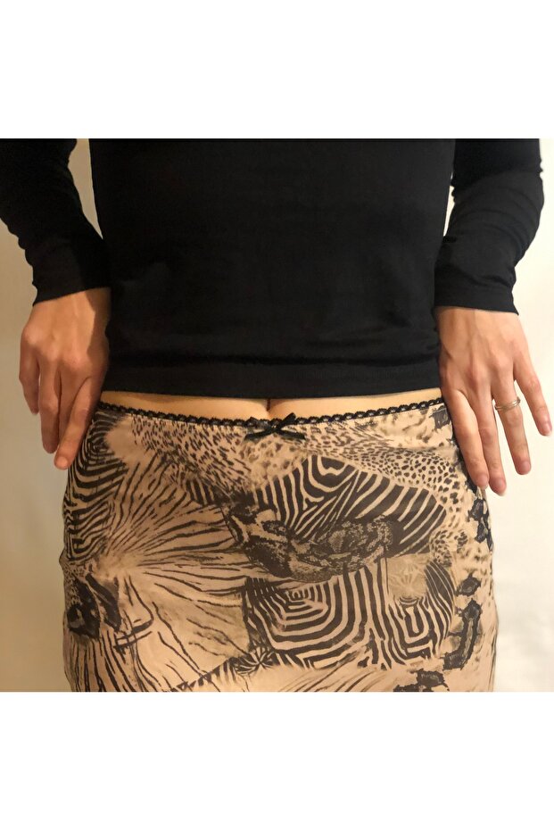 Desenli Maxi Etek - 4