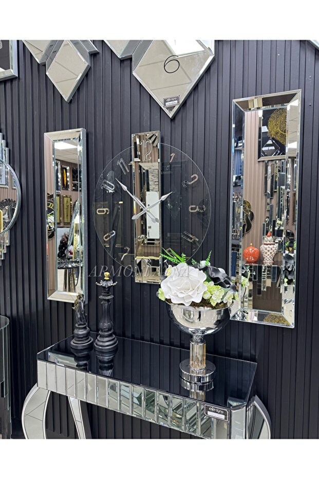 3 lü GÜMÜŞ ŞEFFAF MODEL SAAT SET - 3