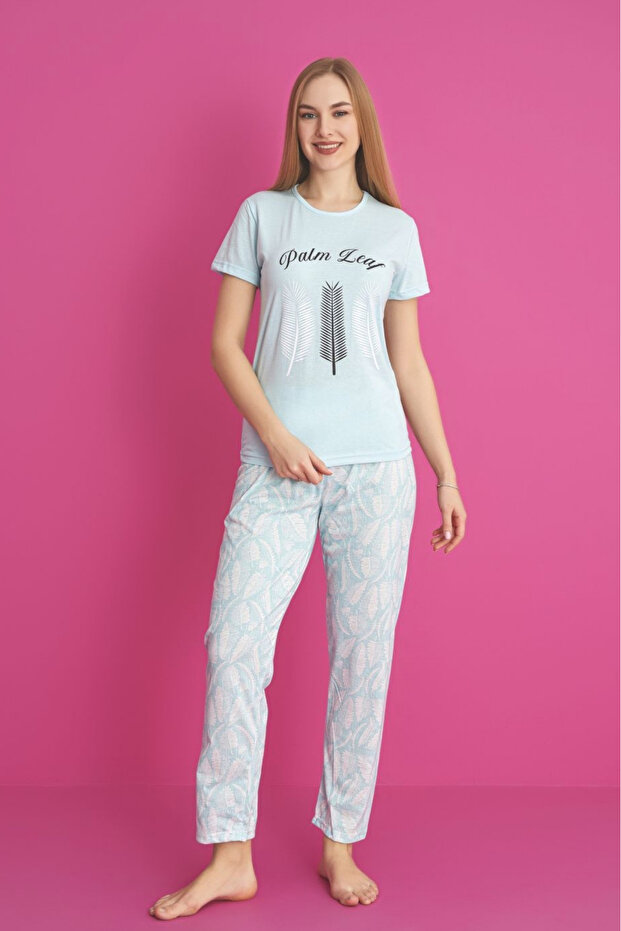 Dreamy Cotton Patterned Short Sleeve Pajama Set