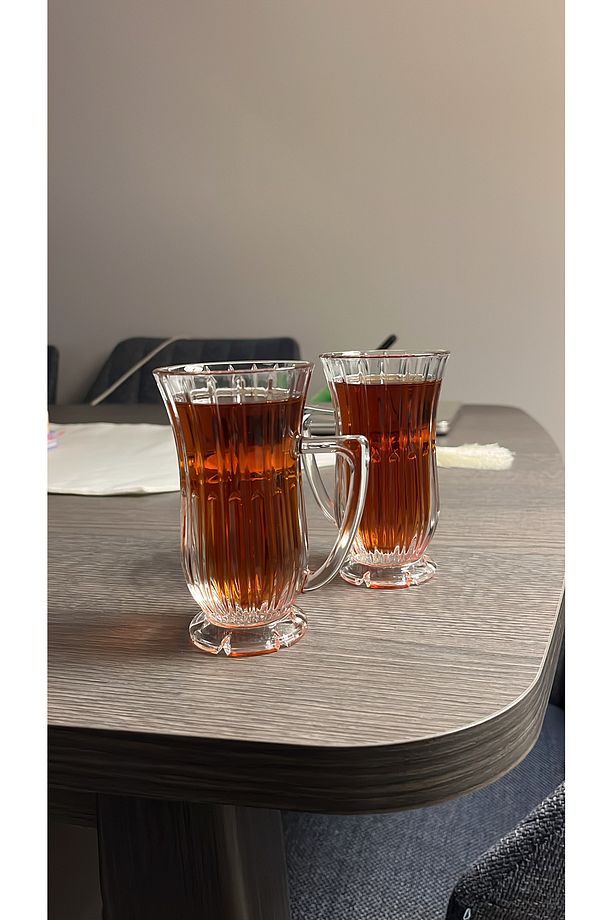 68001 Glamour Keyif Kulplu Çay Bardağı 6'lı - 3