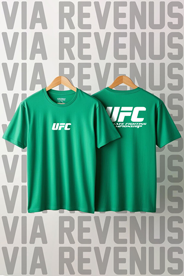 تيشيرت UFC برقبة دائرية للجنسين - مقاس واسع مطبوع