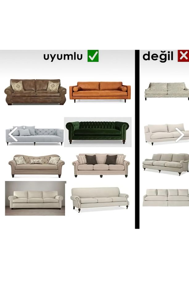 Geçirmeli Lastikli Koltuk Örtüsü Seti 3+3+1+1 - 3