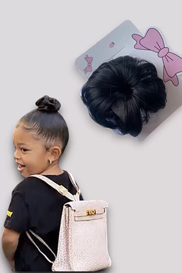 Black Color Hair Detailed Side Buckle
