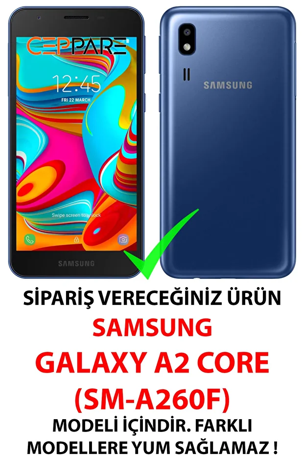 Samsung Galaxy A2 Core (SM-A260F) Uyumlu Kılıf Desen Baskılı Silikon Çiçekler STK:632 CP-SkgZr4G - 2