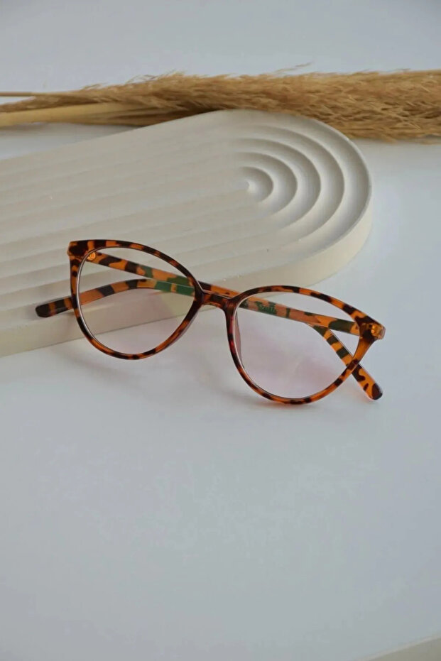 نظارات Cateye زرقاء بنمط الفهد - مرشحات خفيفة، متوافقة مع النظارات البصرية، قابلة للاستبدال - 4