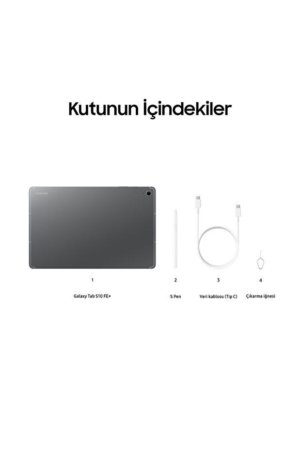 Galaxy Tab S10 FE Plus 128 GB 13.1" Gümüş Tablet - 6