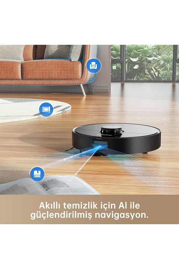 D10s Pro Robot Süpürge Siyah - 3