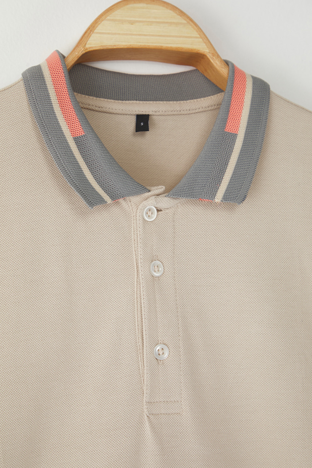 Taş Regular Polo Yaka Renk Bloklu Polo Yaka T-shirt TMNSS25PO00048 - 5