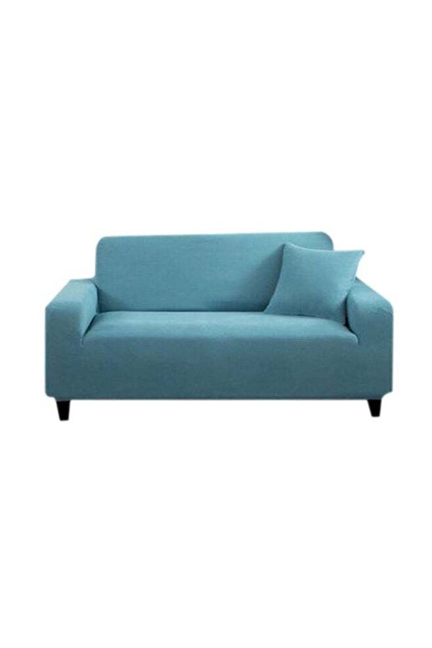 غطاء أريكة MTL مزدوج قابل للتمدد أزرق 145×185 سم