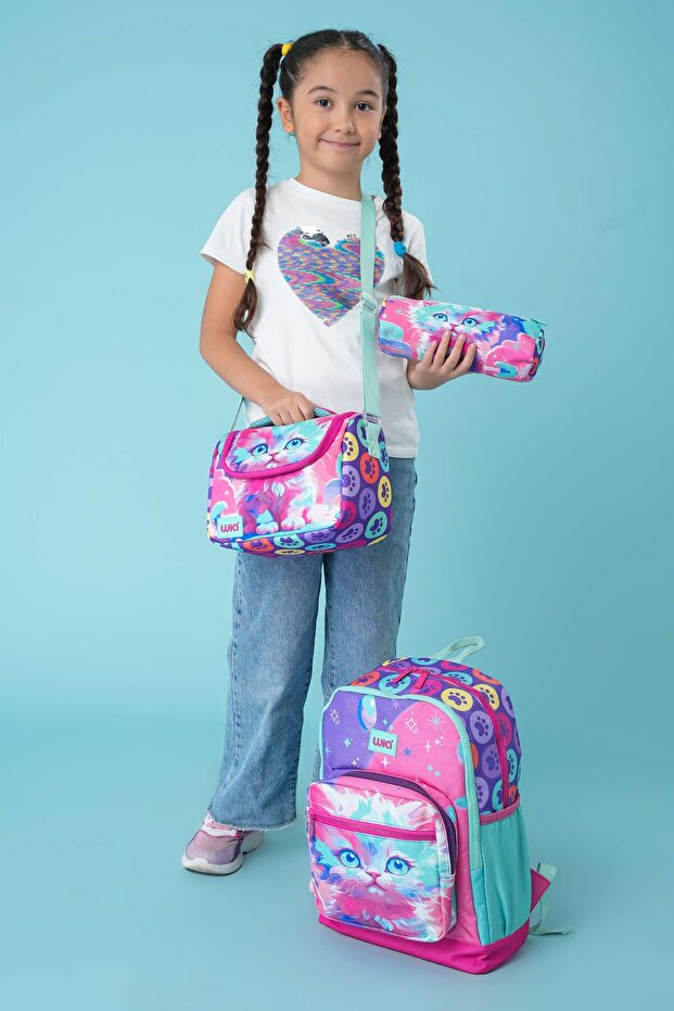 Cat Girl 3-Piece School Bag Set