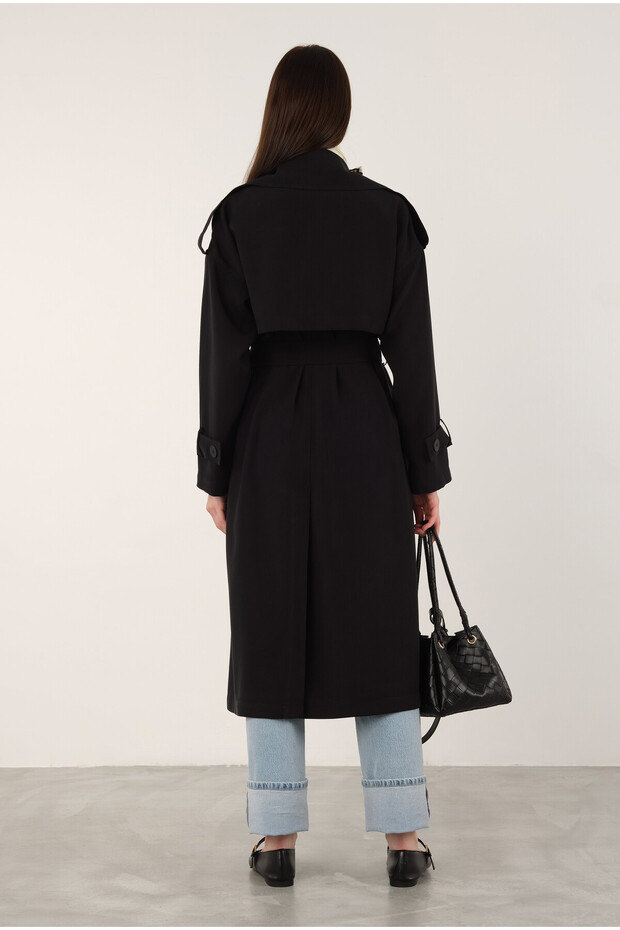 Modal Trençkot Siyah - 4