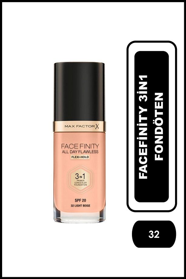Fondöten - FaceFinity All Day Flawless Foundation 32 Light Beige 3614227923256 - 1