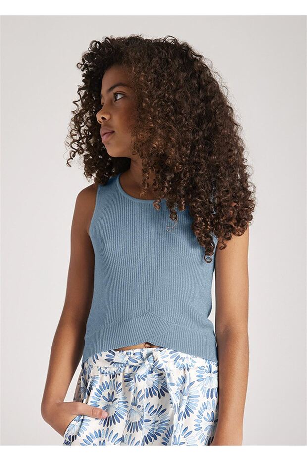 Plava bluza za devojčice, model 6039 - 1