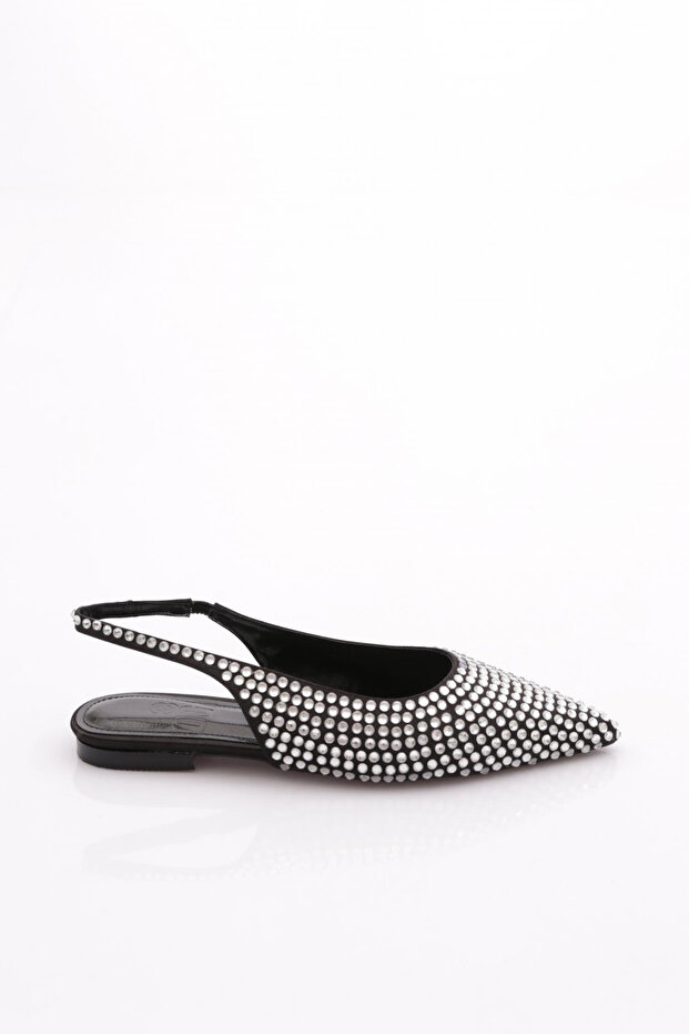 Women's Ballerina Black Silver Stone 41521085