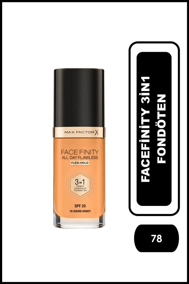 Facefinity 3in1 Fondöten No:78 Warm Honey - 1