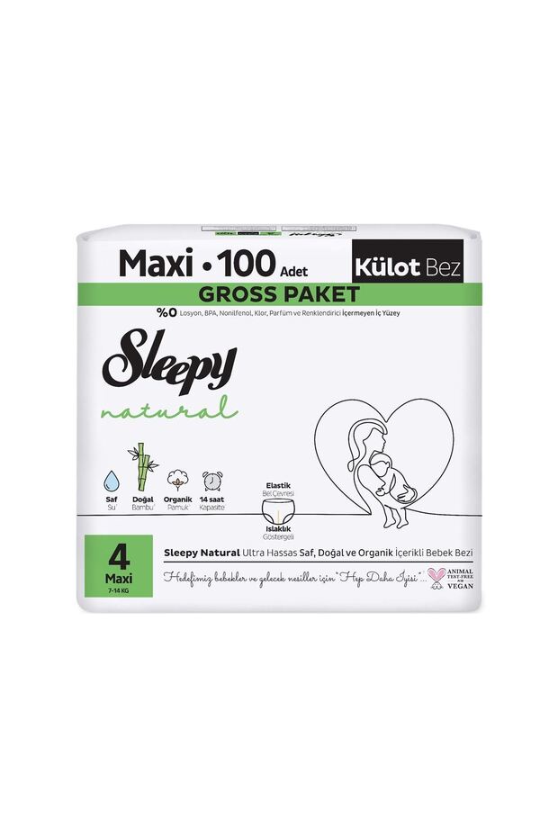 Natural Gross Paket Külot Bez 4 Numara Maxi 100 Adet - 2