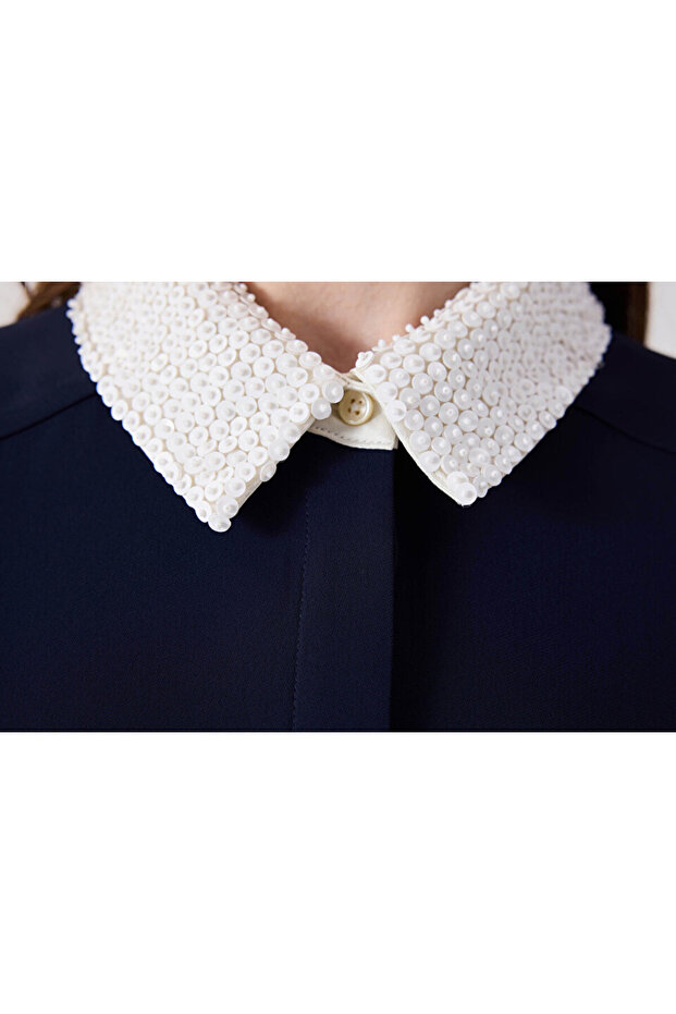 Kontrast yakalı gömlek - 6