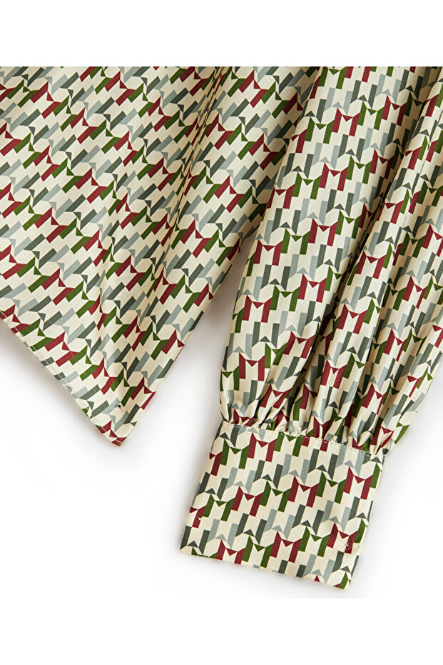 Logo baskılı ipek bluz - 4