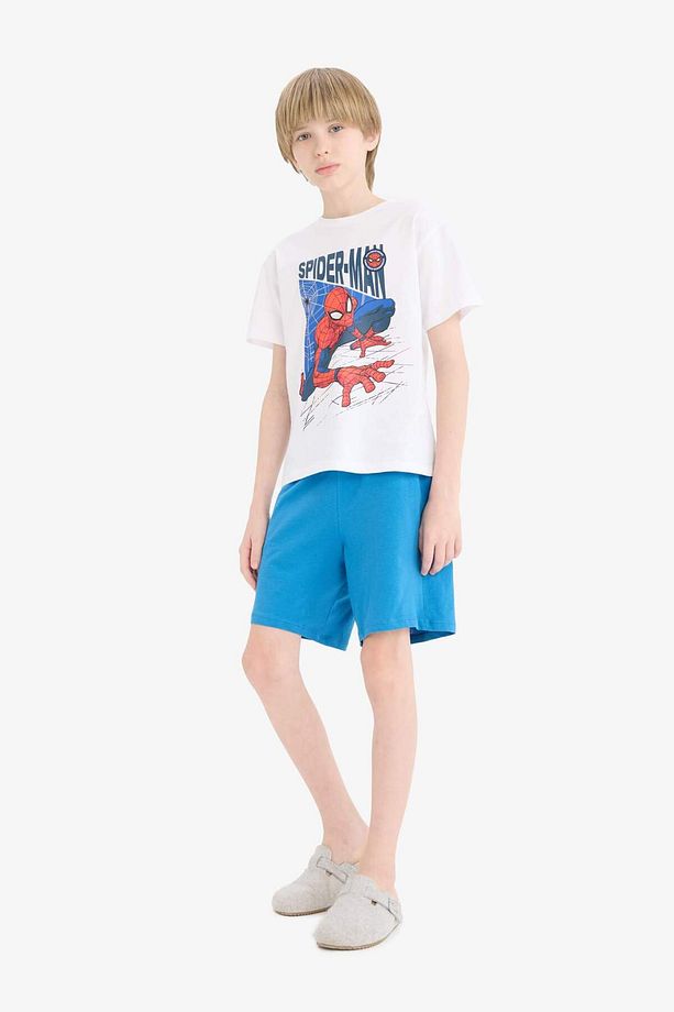 Erkek Çocuk Marvel Spiderman Pijama Takımı Kısa Kollu Üst Şort E0343A825SM - 3