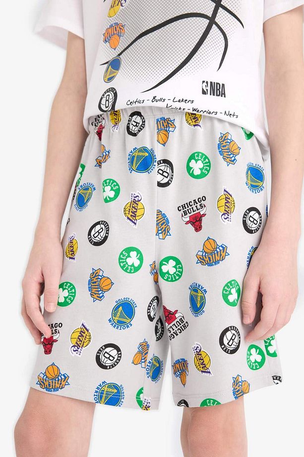 Erkek Çocuk NBA Current Teams Pijama Takımı Kısa Kollu Üst Şort E2700A825SM - 8